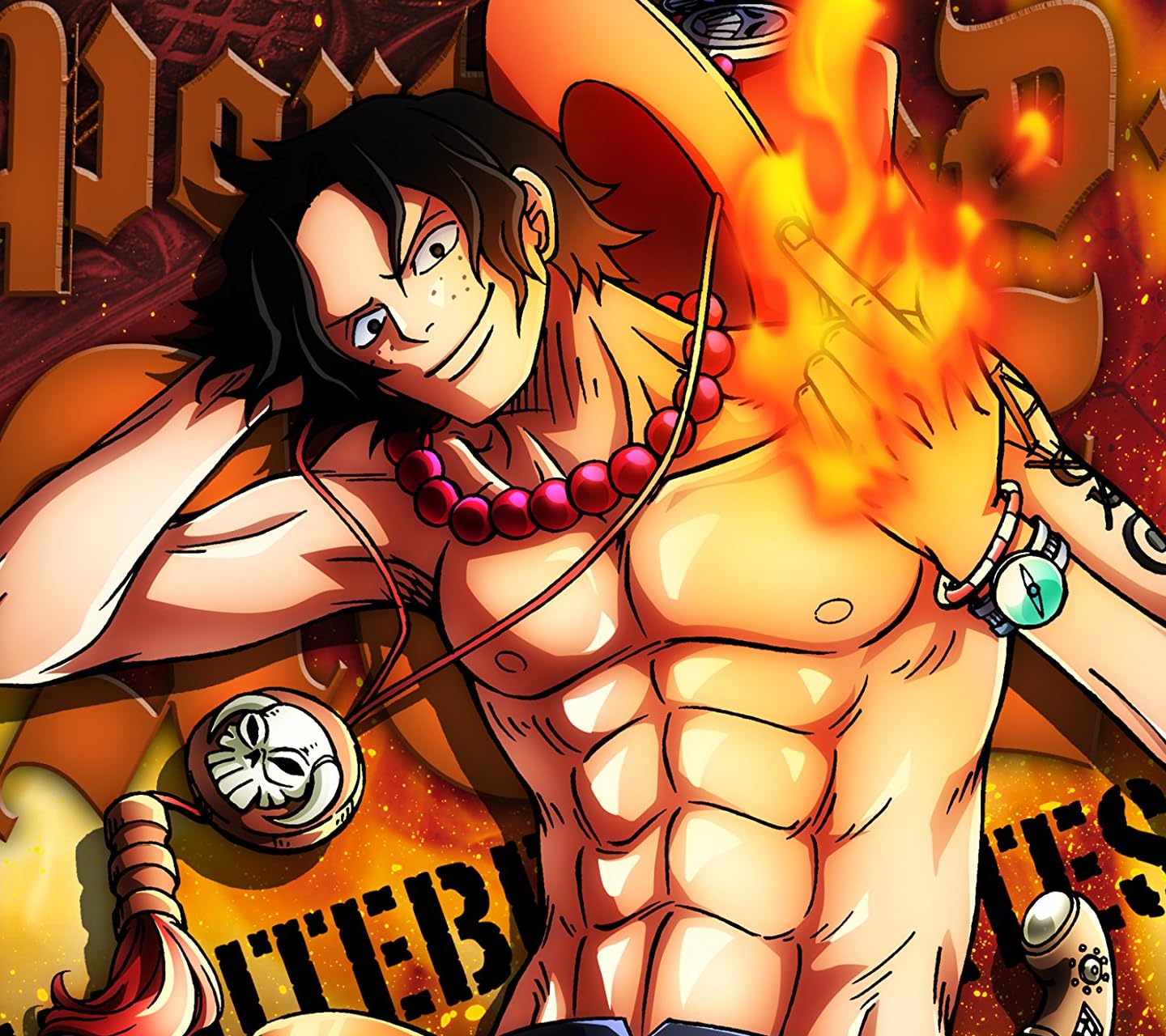 火拳 ポートガス d エース 絵 ONE-PIECE HD 1440 1280 ポートガス・D